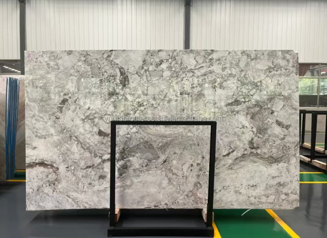 Hotel Marble Type Calcite Calacatta Gray Slab for Modern Brazil Luxury Indoor Decor