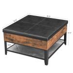 Ottoman Coffee Table For Sale, Storage Coffee Table, Rustic Brown Coffee Table,