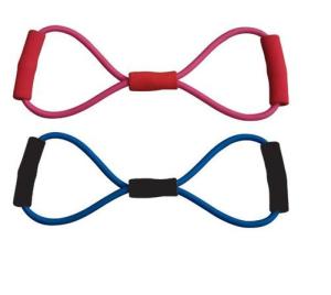 China Figure 8 fitness workout elastic stretch band tube wholesale