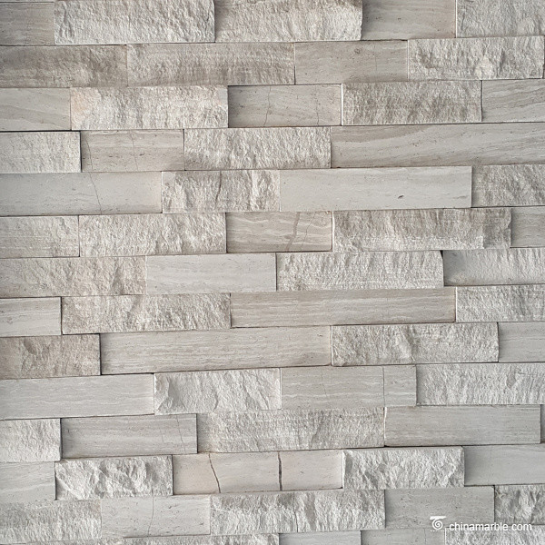 Cultured Marble Stone Natural stone Grey Wooden Vein Marble Culture Stone, Ledge Panel WSM-006