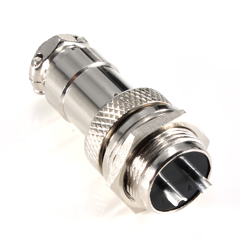 America Market GX16 Threaded Connector Aviation Plug GX16 4 Pin Connector in Black Color