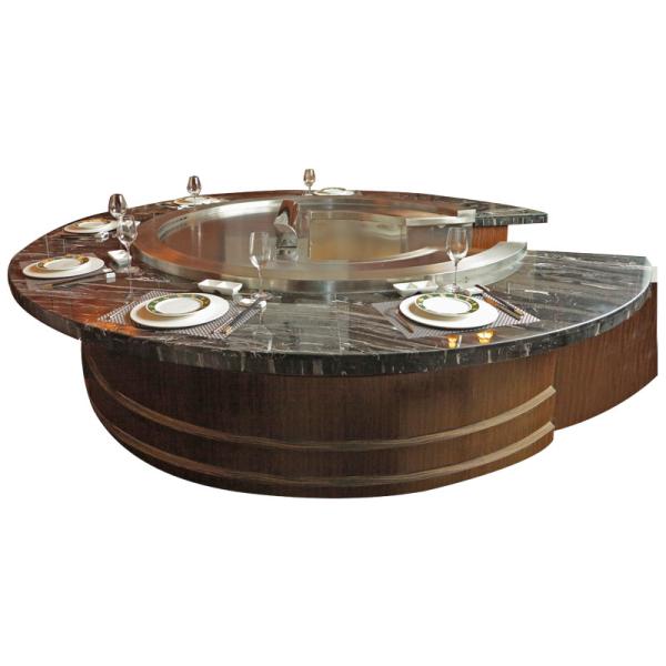1600mm Gas Circle Teppanyaki Grill Table Electromagnetic Heating