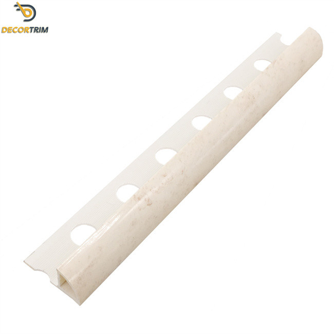 Protective PVC Tile Trim Curved Closed 10mm 12mm For Wall Corners