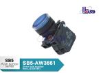 Industrial Blue Push Button Power Switch NO Contact ROHS And UL Certified