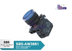 China Industrial Blue Push Button Power Switch NO Contact ROHS And UL Certified wholesale