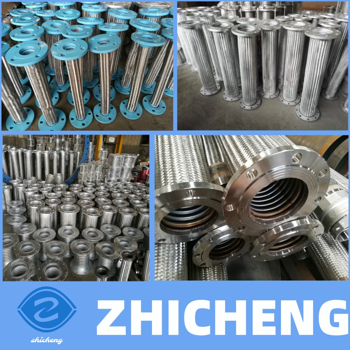 304 Stainless Steel Metal Braided Garden Hose Corrugated Pipe Flange Joint Flexible For Water