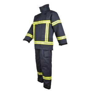China Waterproof Fireman Uniform , 10cm Damaged Length Flame Resistant Coveralls wholesale