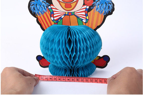 Supermarket home stereo paper sculpture, creative color handmade paper honeycomb, clown pattern origami, customizable