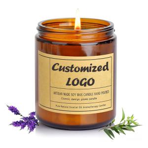 China Clear Amber Reusable Glass Candle Jars Bulk For Household wholesale