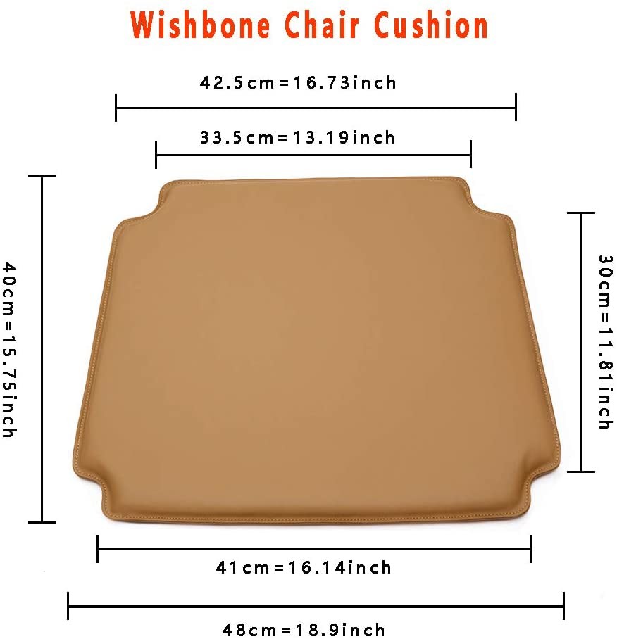 PU Leather Brown Tomile Wishbone Chair Cushion / Wishbone Chair Seat Cover