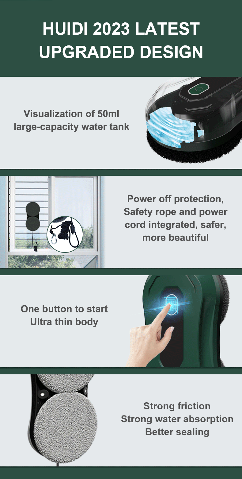 High Suction Smart Glass Cleaning Robot Big Windows Smart Window Cleaner