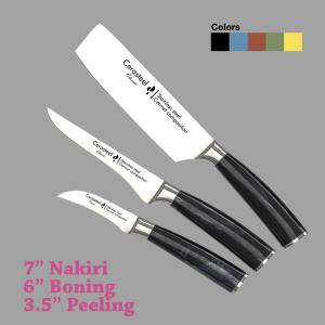 China Cerasteel Knife Set(3.5''peeling 6&quot;borning 7&quot;nakiri) wholesale