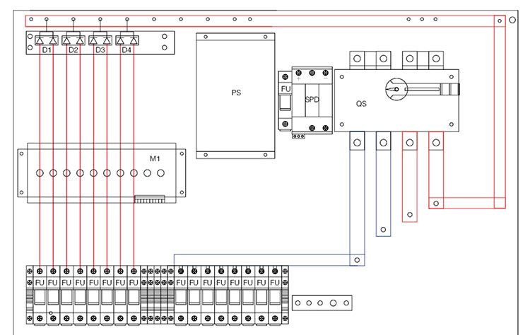 SHLX-PV 8Strings DC Iron Solar Combiner Box