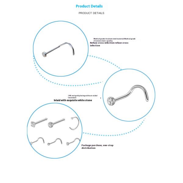 Wholesale Disposable Stainless Steel Nose Ring Puncher Gun Beauty Personal Care Jewelry Tool for Nose Piercing Made Plastic