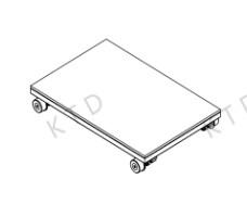 China SUS304 Axle Flatbed Trolley With UPE Casters 300kg Load Capacity wholesale