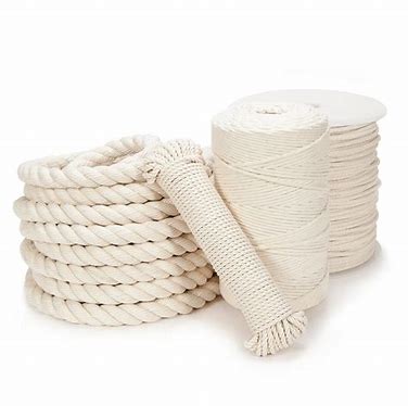 Custom 3mm 4-Strand Twisted Macrame Cotton Rope with and Colored Design