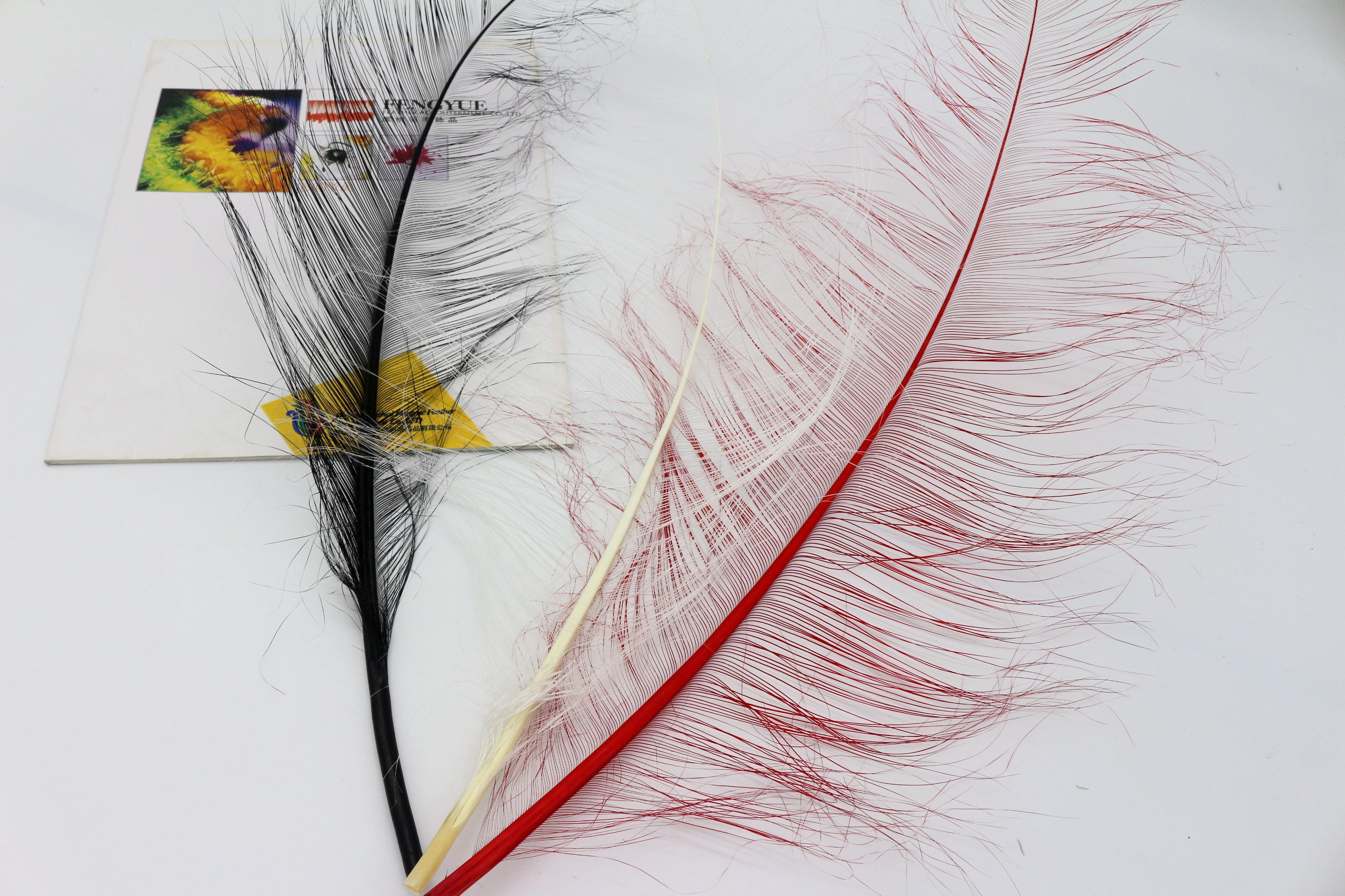 FEDEX Shipping Feathers Millinery Supplies Burnt Ostrich Feathers 50-55cm Hat Decor