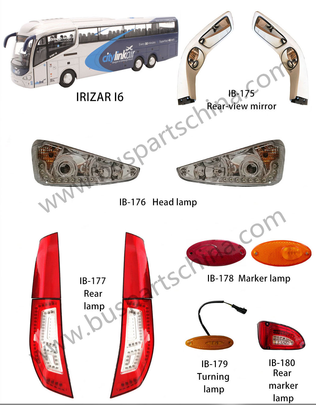 IRIZAR Bus LED Rear Lamp Tail Light Bus Parts