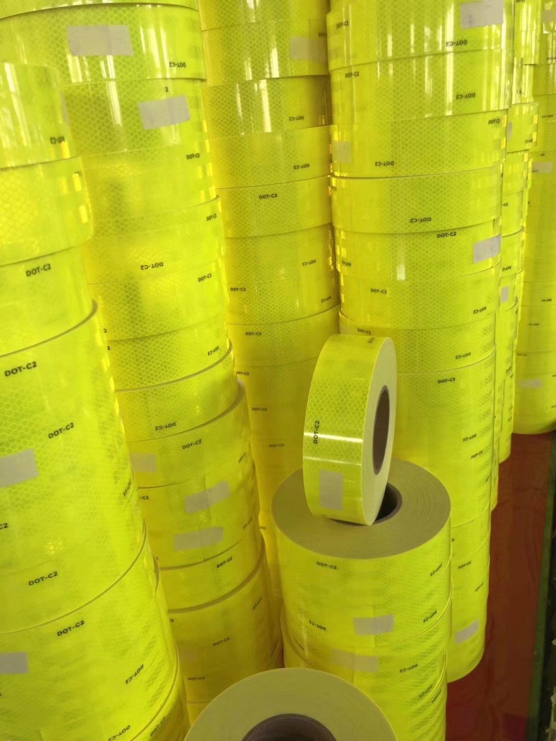 Fluorescent Vehicle Conspicuity PC Prismatic Reflective Tape