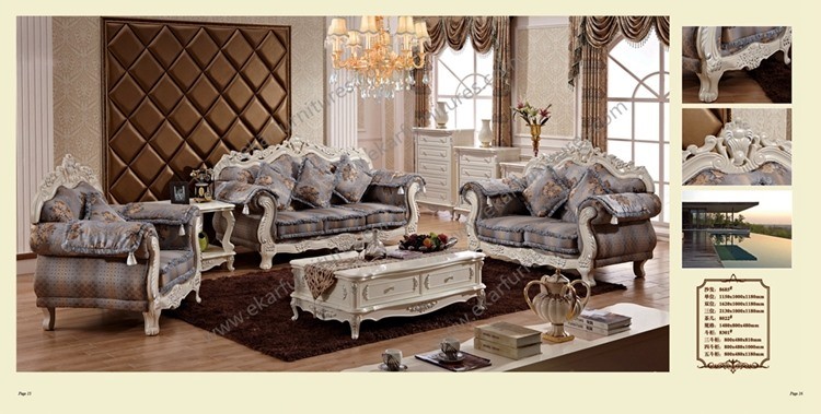 Luxury french style sofa set furniture / rococo sofa