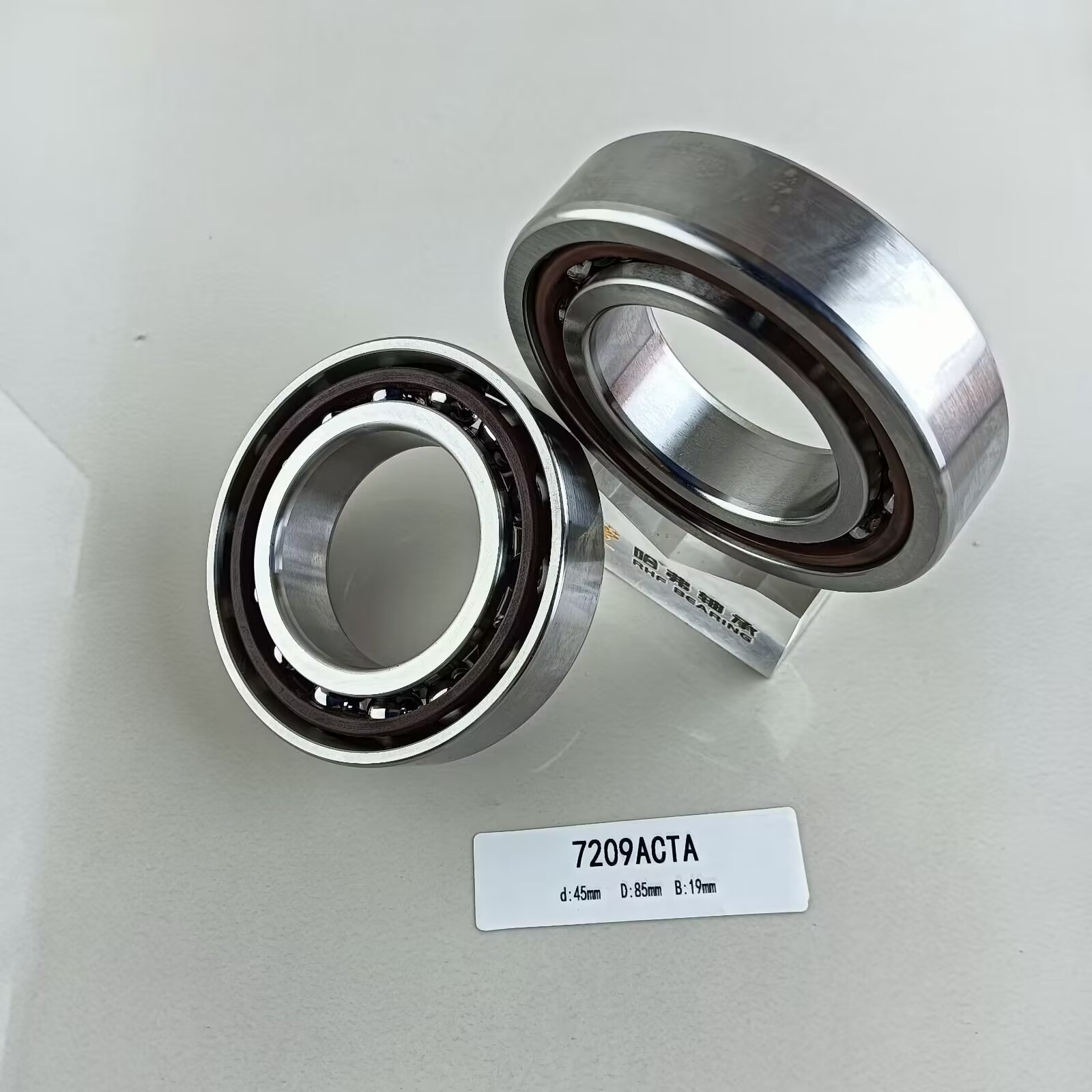 Direct 7209AC Angular Contact Ball Bearing 45*85*19mm with Steel Cage and OPEN Seals