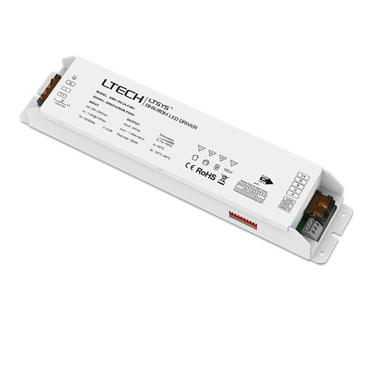 DMX512/RDM 3 In 1 150w Led Driver 24 Volt With Safety Extra Low Voltage Standard