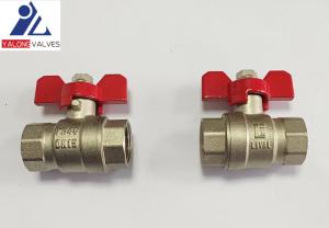 China Dn15 Forged Brass Ball Valve T Handle Chrome Plated wholesale