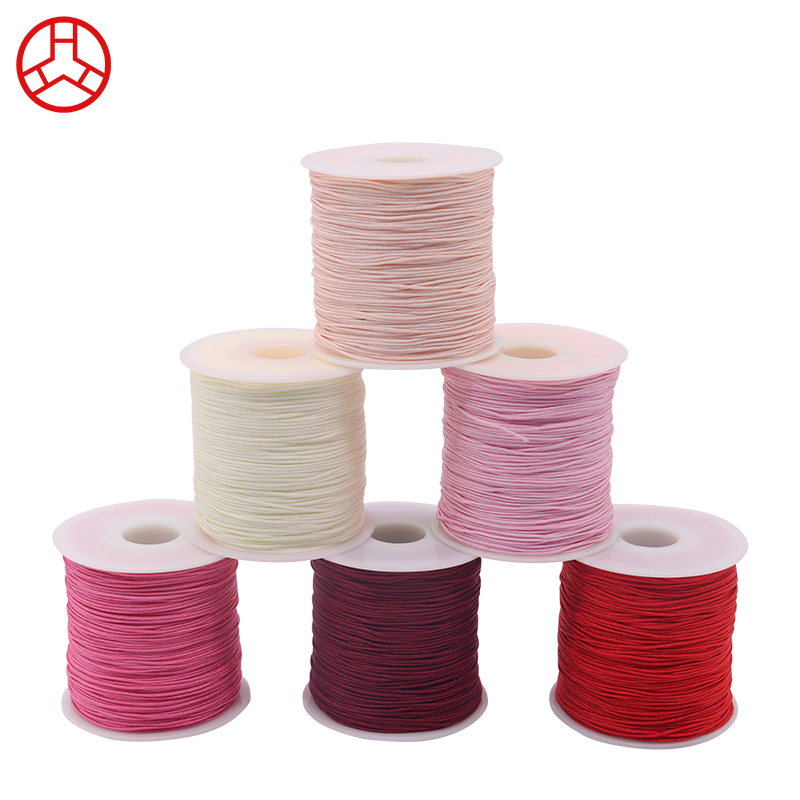 Singal or Rainbow Color 0.8mm Nylon Cord for DIY Jewelry Accessories Directly Supply