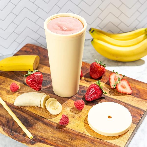 Durable 24 Pieces Reusable Plastic Tumblers Plastic Smoothie Cups With Lids And Straws Versatile Usage For Picnics Weddings Birthday Parties