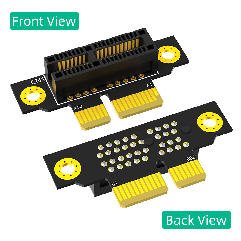 Reverse 90 Degree PCI-E 3.0 1X Slot To PCIe X1 Adapter Riser Card For 1U Server Case