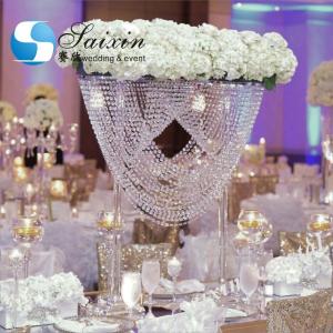 China China manufacturer wholesale luxury Wedding centerpieces large crystal flower stands wholesale