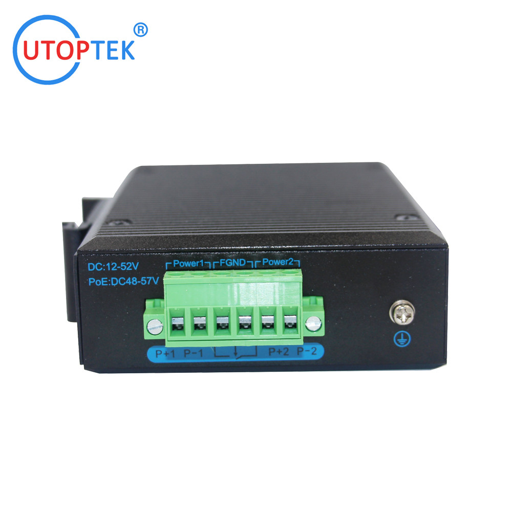 8port 10/100/1000Base-T to 2x1000M-Fx industrial Unmanaged SFP Ethernet switch DIN Rail