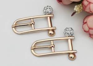 China Beautiful Rectangle Small Shoe Buckles , Zinc Alloy Gold Metal Buckle Fashionable wholesale