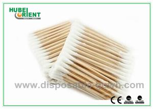 China Single / Double Head Hospital Disposable Products Surgical Wooden Cotton Swabs 3&quot; wholesale