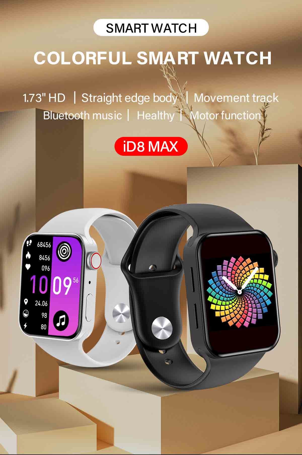 10mm Thick Smart Fitness Tracker Smartwatch Bluetooth Android iD8 Max