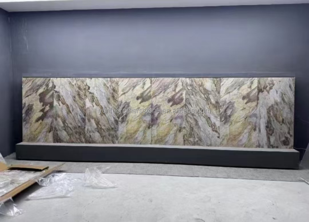 Translucent Flexible Stone Panel Slate Sheets for Modern Hotel Villa Interior Design