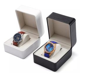 China Custom Size Wrist Watch Packaging Box ISO Pu Leather Watch Box wholesale