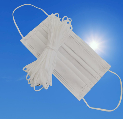 ECO Friendly White Adjustable Elastic Ear Loops For Masks 3.5MM 4MM 5MM