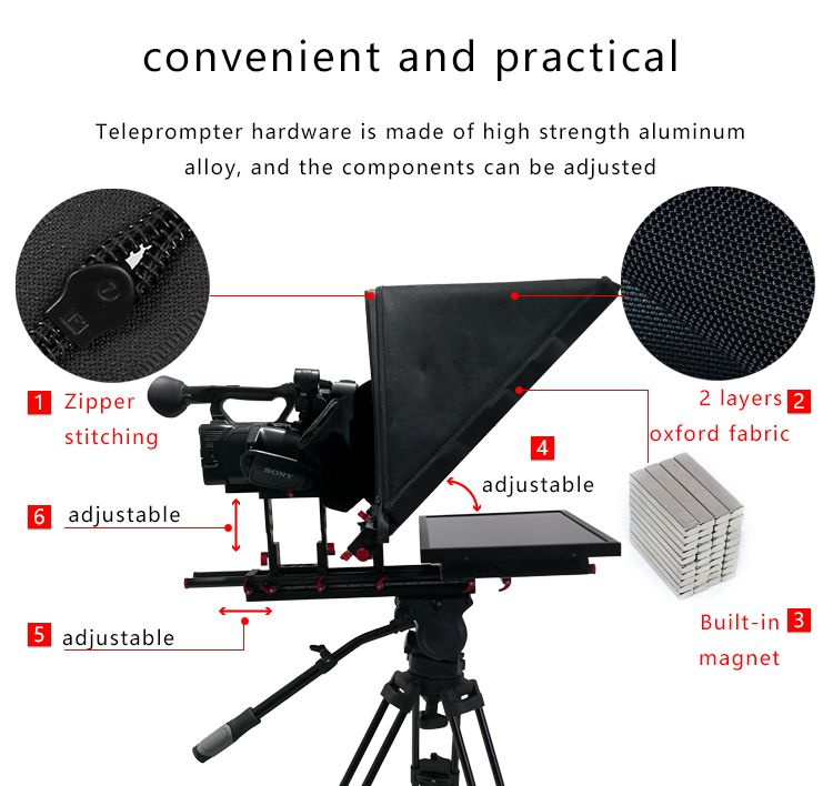 TY-24G2 Pro 24" Dual Screen Studio Teleprompter The Ultimate Tool for News Broadcasting