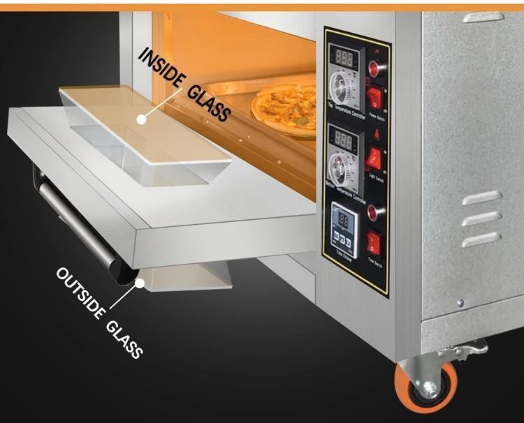 Bakery Equipmen Kitchen Catering Commercial Luxury 1 Layer 1-3 Trays Bread Cake Pizza Baking Machine Oven