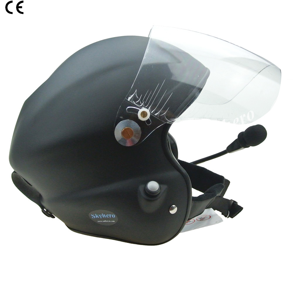 Paramotor helmet GD-G with full headset Red colour M L XL XXL size in stock blue red black