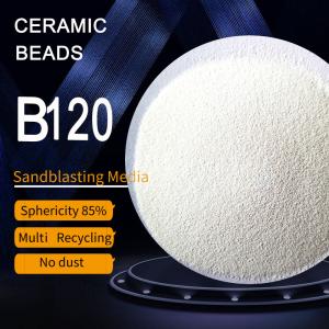 China 10L 12Lbarrels package 700HV 25kgs 125ΜM JZB120 Ceramic Bead Blasting wholesale