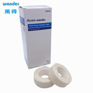 China Matte White BOPP Stationery Tape For Writing Easy Tear Acrylic Adesive wholesale