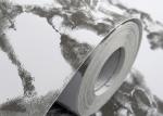 PVC Strippable TV Background Wallpaper , Grayish White Marble Wall Covering