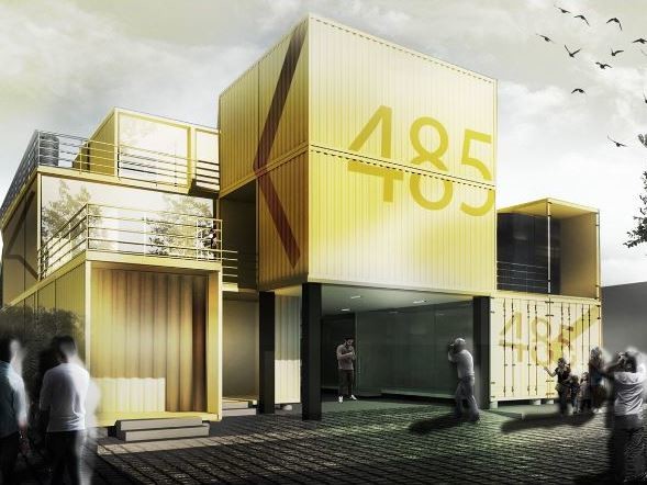 Small Shipping Container Homes With Balcony 20ft Steel Thickness 3mm Column Insulation