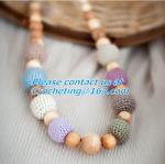 Braided Knitted Necklace, gold necklace sets, baby teething necklace, rotating