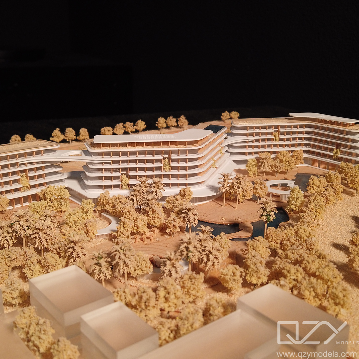 Mini Acrylic Architectural Models HSA 1:750 Aglile Hotel Custom