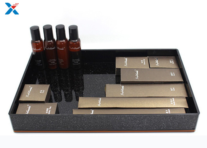 Custom Logo Acrylic Display Case Hotels Tea Tray 315 * 220 * 30mm Good Chemical Resisdence
