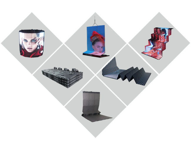 Audio Visual Flexible Video Screen Rental Indoor LED Display SMD 3535 9.375 mm