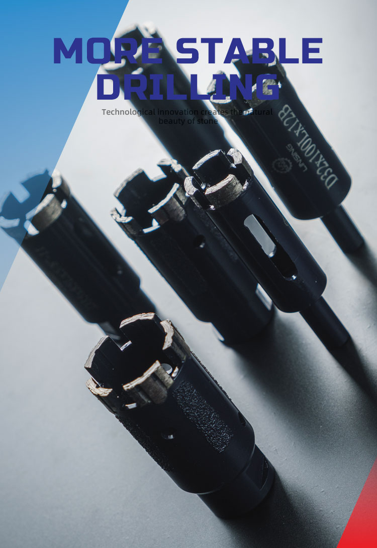 Straight Shank Wet Using Sintered Diamond Core Drill Bit for Granite Stone Drilling